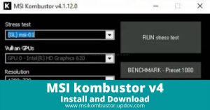 for ipod instal MSI Kombustor 4.1.27