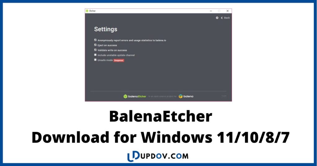 balenaEtcher 1.18.12 download the new version for android