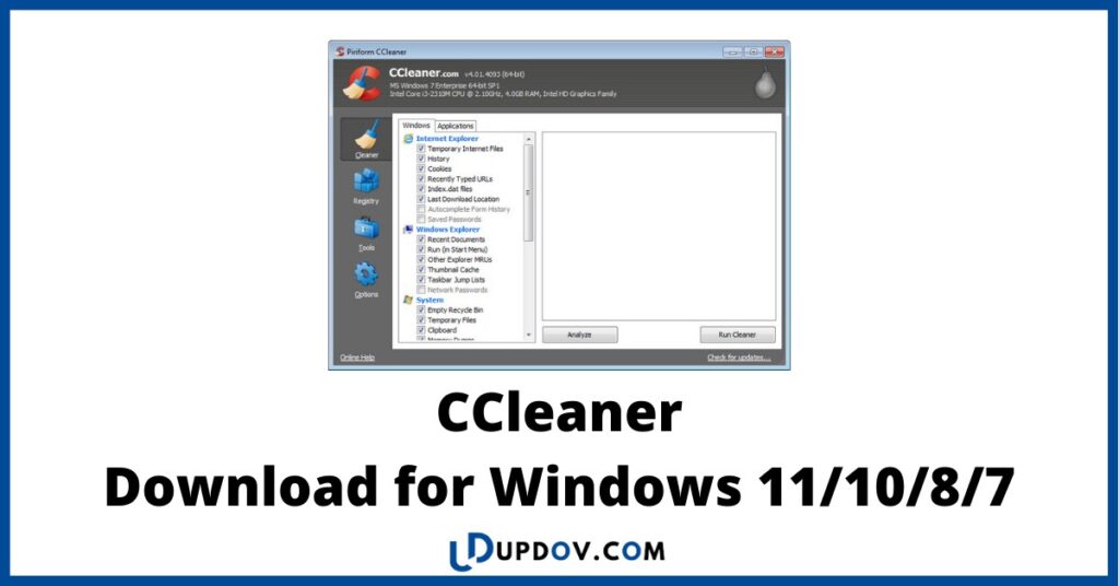 CCleaner Download for Windows