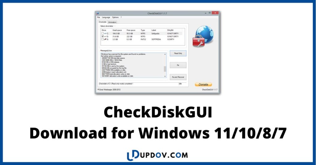 CheckDiskGUI Download for Windows
