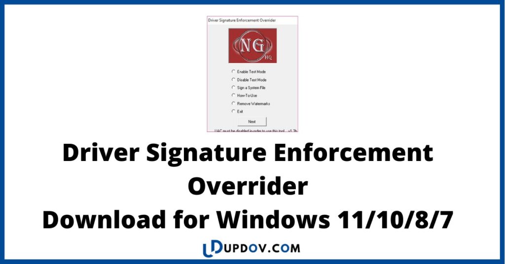 Driver Signature Enforcement Overrider Download for Windows