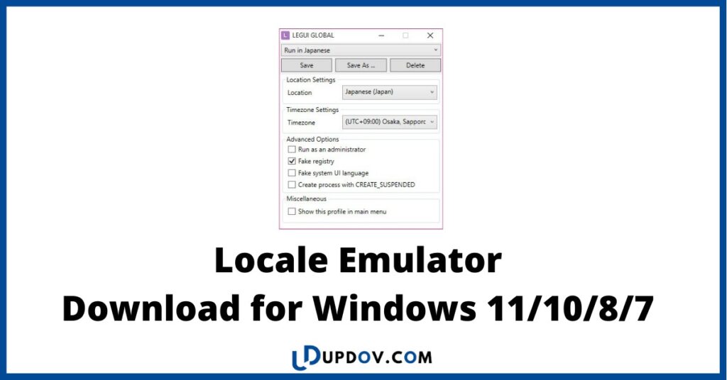 Locale Emulator Download for Windows