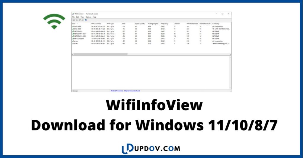 WifiInfoView Download for Windows